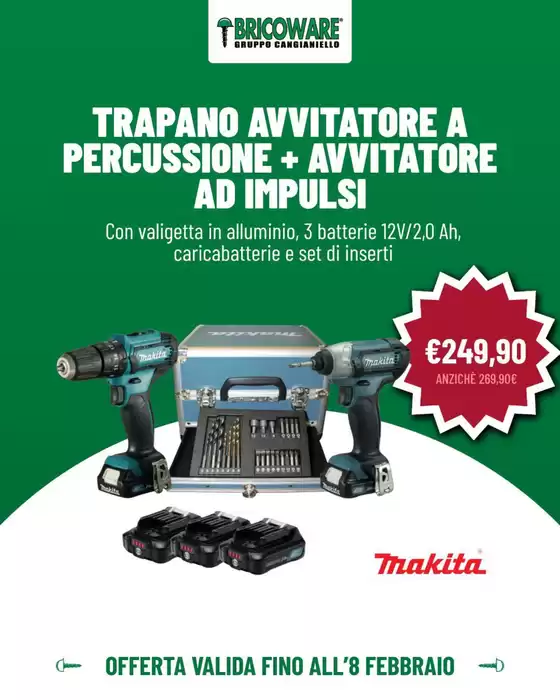 Volantino Bricoware a Robbio | Offerte valida fino all' 8 febbraio | 2026-01-15T00:00:00.000Z - 2026-02-08T00:00:00.000Z