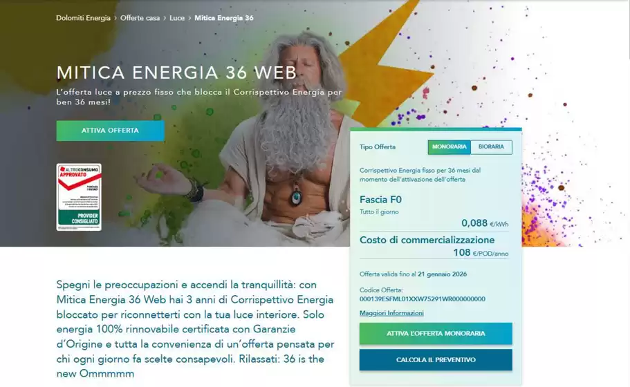Volantino Dolomiti Energia a Carloforte | Mitica energia 36 web | 2026-01-15T00:00:00.000Z - 2026-01-21T00:00:00.000Z