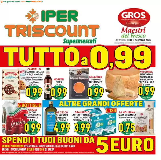 Volantino Iper Triscount a Loreo | Tutto a 0.99 | 2026-01-16T00:00:00.000Z - 2026-01-25T00:00:00.000Z
