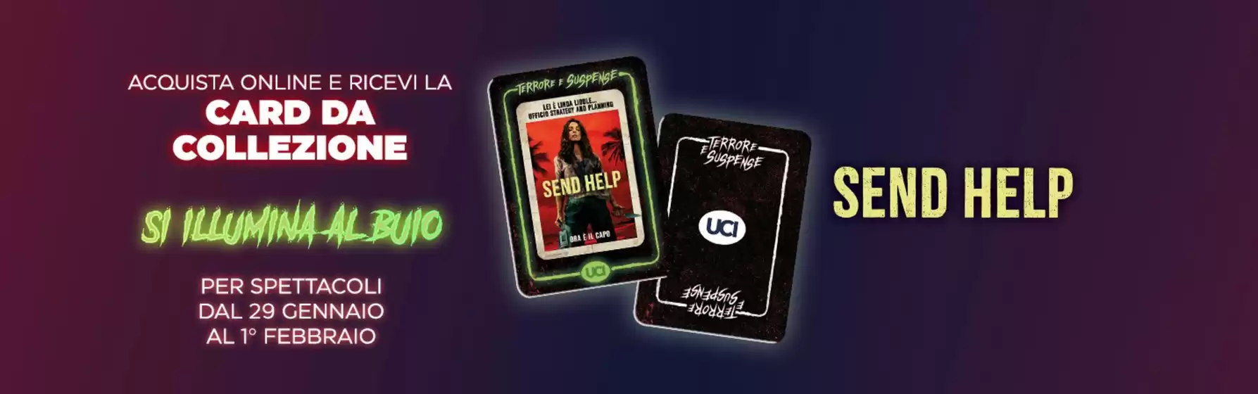 Volantino Uci Cinemas a Brescia | Card da collezione  | 2026-01-29T00:00:00.000Z - 2026-02-01T00:00:00.000Z