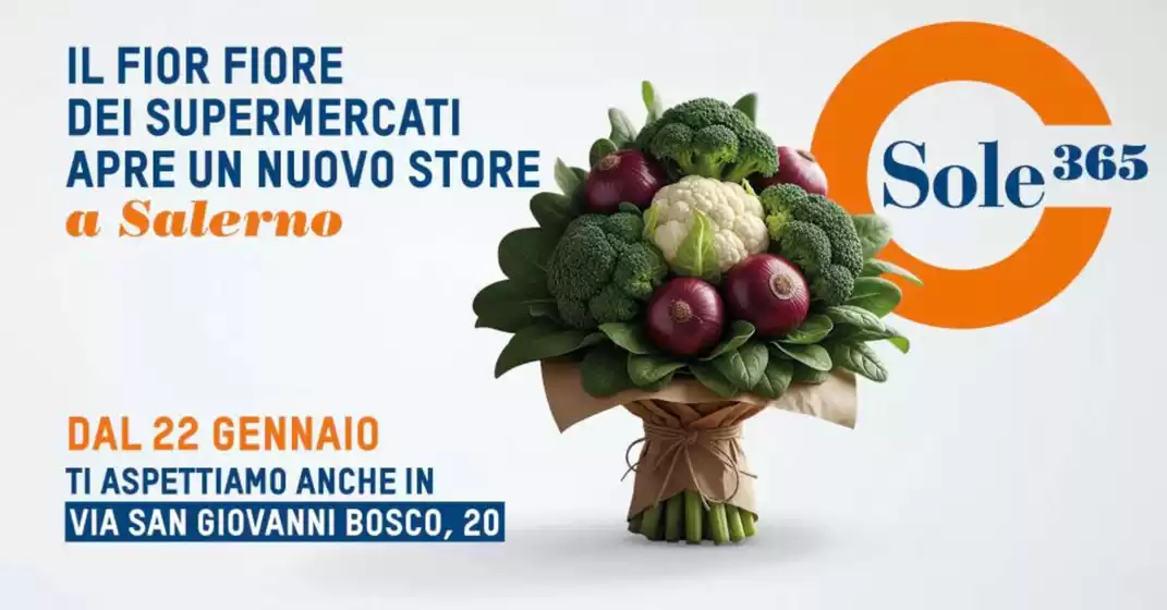 Volantino Sole 365 a Olbia | Store a Salerno | 2026-01-22T00:00:00.000Z - 2026-01-22T00:00:00.000Z