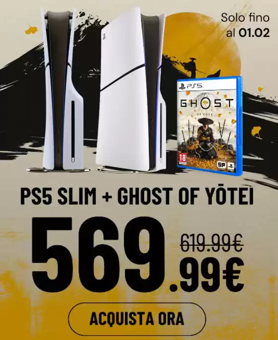 Volantino Gamelife a Cervia | Ps5 slime + Ghost of Yotei | 2026-01-19T00:00:00.000Z - 2026-02-01T00:00:00.000Z