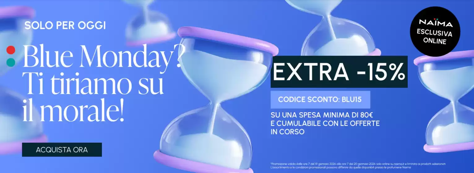 Volantino Naïma | Extra -15% | 2026-01-19T00:00:00.000Z - 2026-01-20T00:00:00.000Z