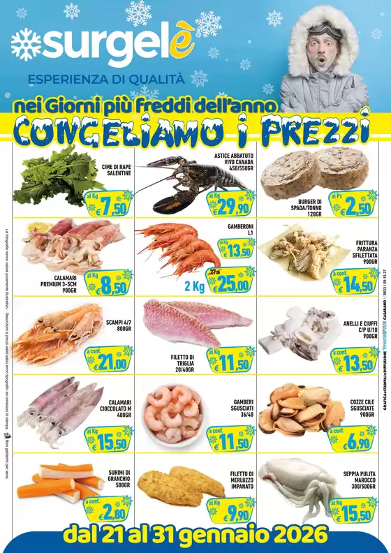 Volantino Surgelè a Altamura | Congeliamo i prezzi | 2026-01-21T00:00:00.000Z - 2026-01-31T00:00:00.000Z