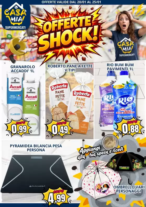 Volantino A Casa Mia | Offerte shock! | 2026-01-20T00:00:00.000Z - 2026-01-25T00:00:00.000Z