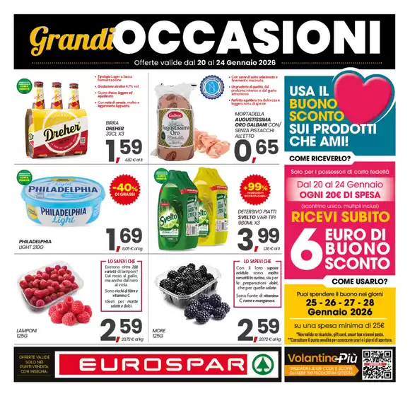 Volantino Eurospar | Grandi occasioni | 2026-01-20T00:00:00.000Z - 2026-01-24T00:00:00.000Z