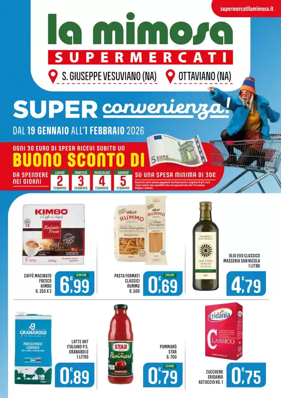 Volantino La Mimosa Supermercati | Super convenienza! | 2026-01-20T00:00:00.000Z - 2026-02-01T00:00:00.000Z