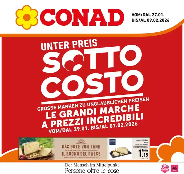 Volantino Conad a Santa Flavia | Unter preis Sottocosto | 2026-01-27T00:00:00.000Z - 2026-02-09T00:00:00.000Z