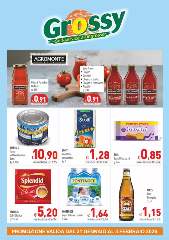 Volantino Grossy a Lizzano | Self-service all'ingrosso | 2026-01-21T00:00:00.000Z - 2026-02-03T00:00:00.000Z