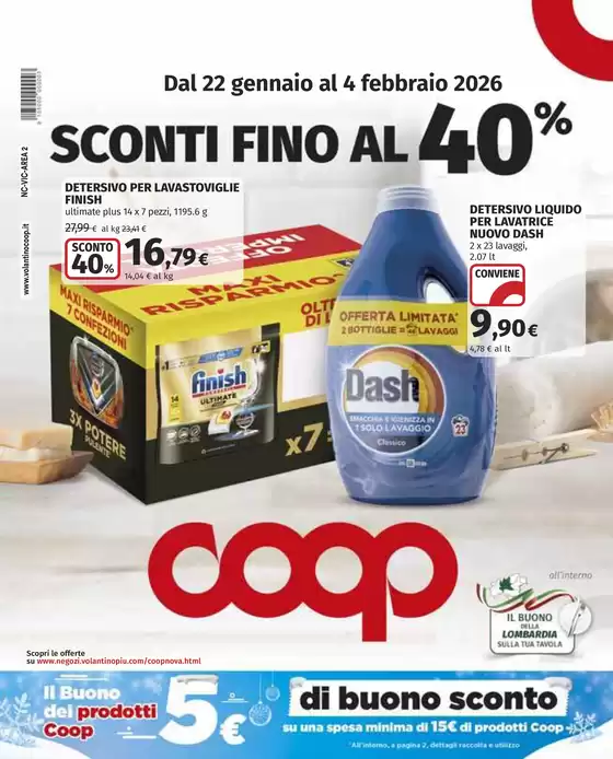Volantino Coop a Tagliolo Monferrato | Sconti fino al 40% | 2026-01-22T00:00:00.000Z - 2026-02-04T00:00:00.000Z