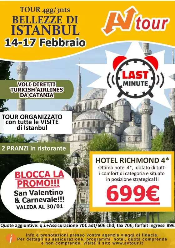 Volantino Av Tour a Gussago | BELLEZZE DI ISTANBUL | 2026-01-22T00:00:00.000Z - 2026-01-30T00:00:00.000Z