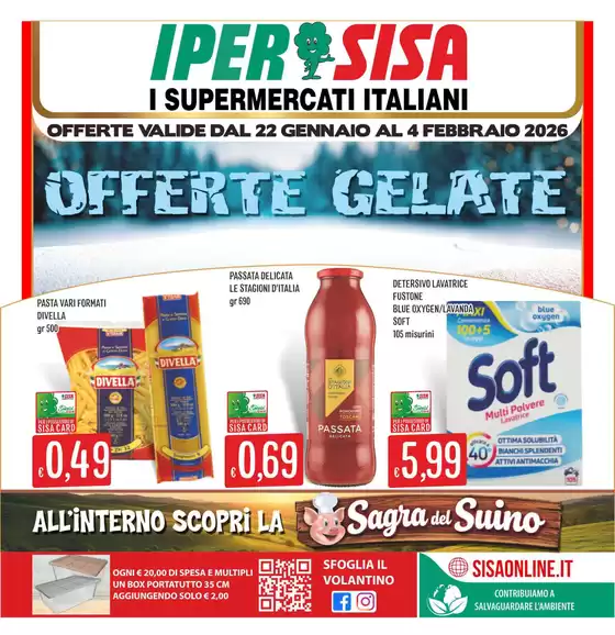 Volantino IperSisa | Offerte gelate | 2026-01-22T00:00:00.000Z - 2026-02-04T00:00:00.000Z