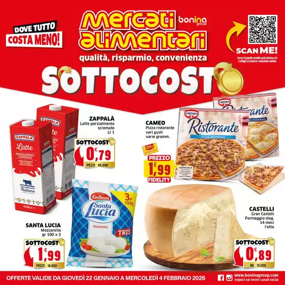 Volantino Mercati Alimentari a Vercelli | Sottocosto | 2026-01-22T00:00:00.000Z - 2026-02-04T00:00:00.000Z