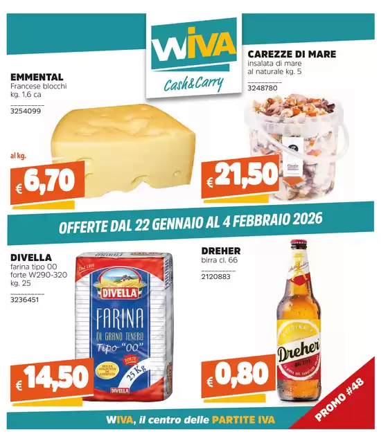 Volantino Wiva Cash&Carry a Napoli | Offerte dal 22 Gennaio al 4 Febbraio 2026 | 2026-01-22T00:00:00.000Z - 2026-02-04T00:00:00.000Z