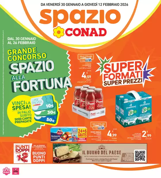 Volantino Spazio Conad a Noale | Super Formati Super Prezzi | 2026-01-30T00:00:00.000Z - 2026-02-12T00:00:00.000Z