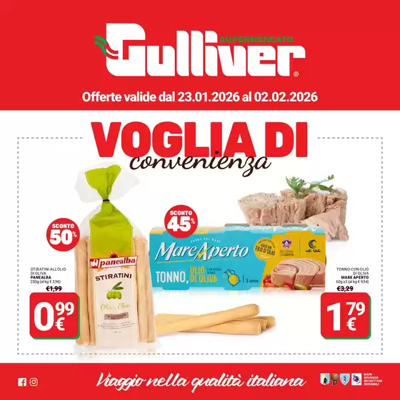 Volantino Gulliver a Villa Lagarina | Voglia di convenienza | 2026-01-23T00:00:00.000Z - 2026-02-02T00:00:00.000Z