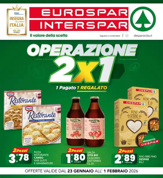 Volantino Eurospar a Villa Lagarina | Operazione 2x1 | 2026-01-23T00:00:00.000Z - 2026-02-01T00:00:00.000Z