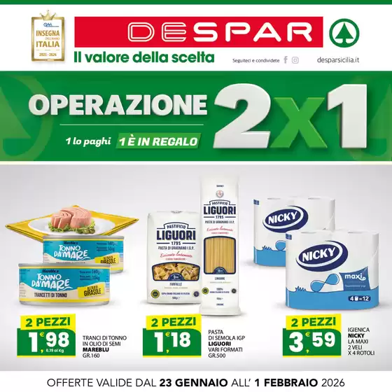 Volantino Despar a Villa Lagarina | Operazione 2x1 | 2026-01-23T00:00:00.000Z - 2026-02-01T00:00:00.000Z