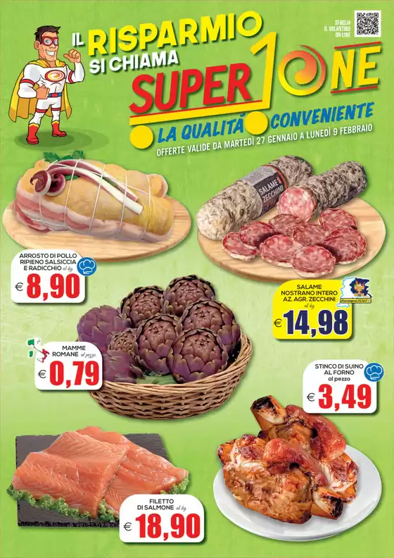 Volantino SuperOne a Segusino | Il risparmio si chiama SuperOne | 2026-01-27T00:00:00.000Z - 2026-02-09T00:00:00.000Z