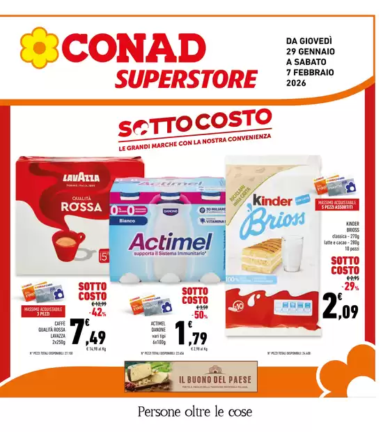 Volantino Conad Superstore a San Cesareo | Sottocosto | 2026-01-29T00:00:00.000Z - 2026-02-07T00:00:00.000Z