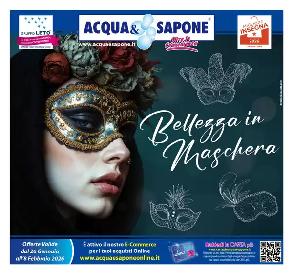 Volantino Acqua & Sapone a Villabate | Offerte valide dal 26 gennaio all ' 8 febbraio 2026 | 2026-01-26T00:00:00.000Z - 2026-02-08T00:00:00.000Z