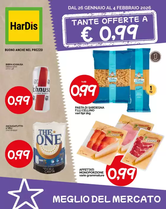 Volantino Hardis a Mareno di Piave | Tante offerte a 0,99 euro | 2026-01-26T00:00:00.000Z - 2026-02-04T00:00:00.000Z