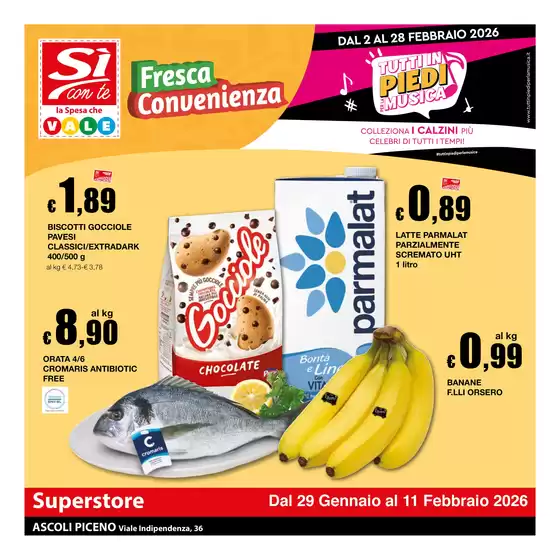 Volantino Si con te superstore | Fresca Convenienza | 2026-01-29T00:00:00.000Z - 2026-02-11T00:00:00.000Z
