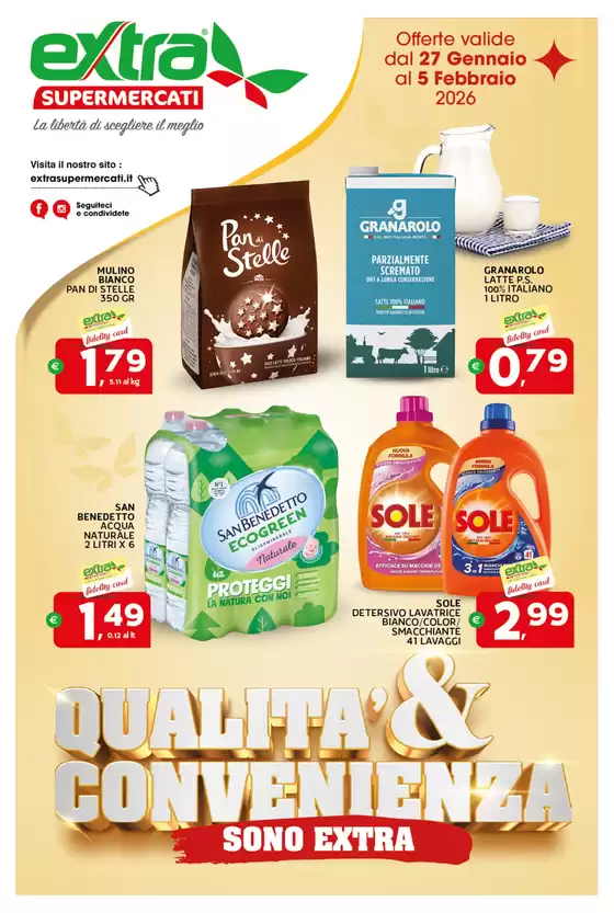 Volantino Extra Supermercati a Raffadali | Offerte valide dal 27 gennaio al 5 febbraio 2026 | 2026-01-27T00:00:00.000Z - 2026-02-05T00:00:00.000Z