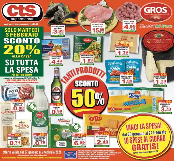 Volantino CTS Supermercati a Raffadali | Offerte valide dal 27 gennaio al 2 febbraio 2026 | 2026-01-27T00:00:00.000Z - 2026-02-02T00:00:00.000Z