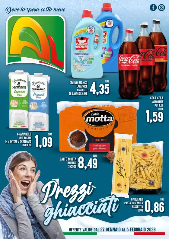 Volantino Al Discount a La Spezia | Prezzi ghiaccia | 2026-01-27T00:00:00.000Z - 2026-02-05T00:00:00.000Z