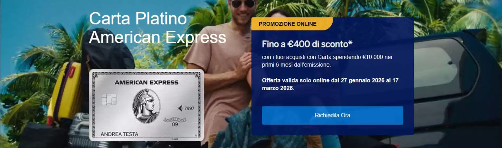 Volantino American Express | Promozione online | 2026-01-27T00:00:00.000Z - 2026-03-17T00:00:00.000Z