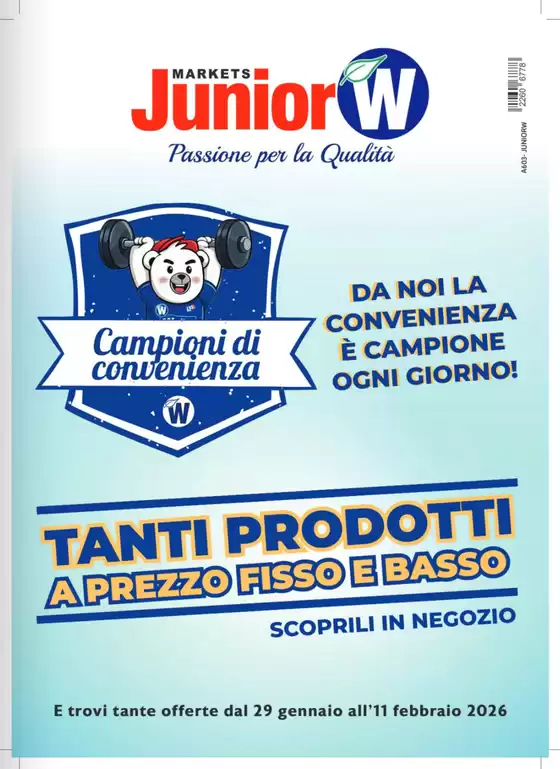 Volantino Junior W a Acquasparta | Tanti prodotti a prezzo fisso e basso | 2026-01-29T00:00:00.000Z - 2026-02-11T00:00:00.000Z