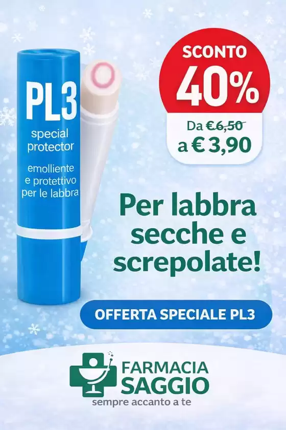 Volantino Farmacia Saggio a Torino | Sconto 40% | 2026-01-28T00:00:00.000Z - 2026-02-08T00:00:00.000Z