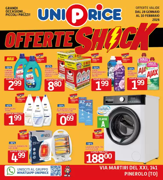 Volantino UniPrice a Fabbrico | Offerte shock | 2026-01-28T00:00:00.000Z - 2026-02-10T00:00:00.000Z