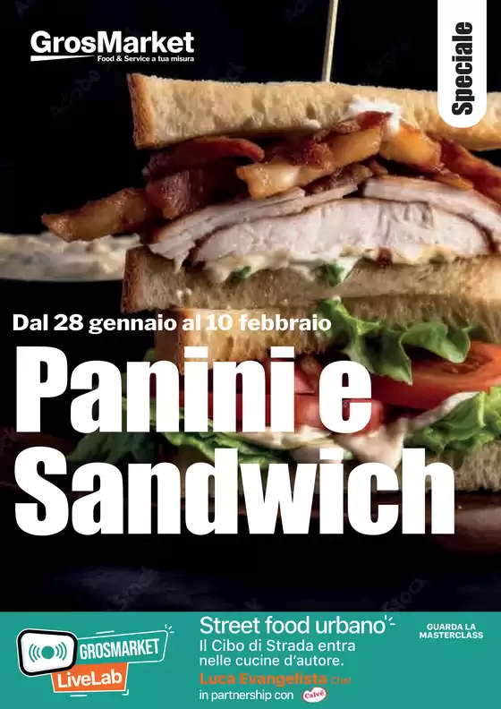Volantino GrosMarket a Acquasparta | Panini e Sandwich | 2026-01-28T00:00:00.000Z - 2026-02-10T00:00:00.000Z