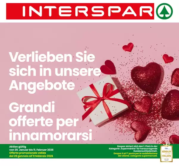 Volantino Interspar | Grandi offerte per innamorarsi | 2026-01-29T00:00:00.000Z - 2026-02-11T00:00:00.000Z