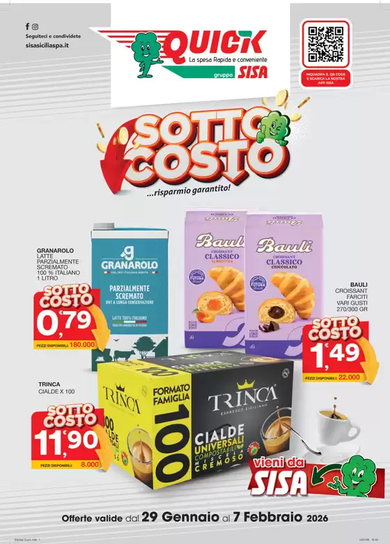 Volantino Quick Sisa a Qualiano | Sottocosto | 2026-01-29T00:00:00.000Z - 2026-02-07T00:00:00.000Z