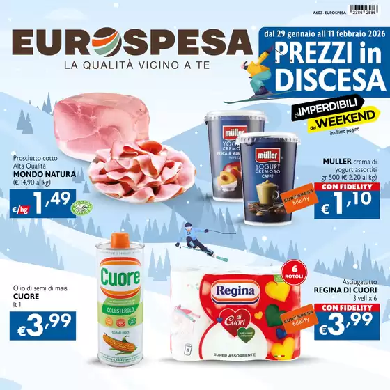 Volantino Eurospesa a Qualiano | Prezzi in discesa | 2026-01-29T00:00:00.000Z - 2026-02-11T00:00:00.000Z