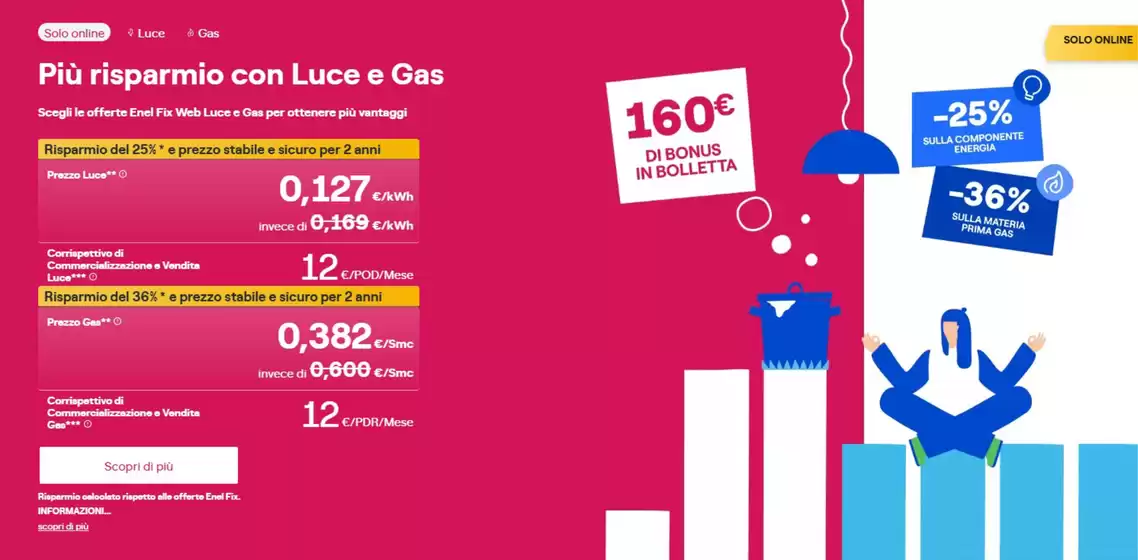 Volantino Spazio Enel a Piazza Armerina | Piu risparmio con Luce e Gas | 2026-01-29T00:00:00.000Z - 2026-02-11T00:00:00.000Z