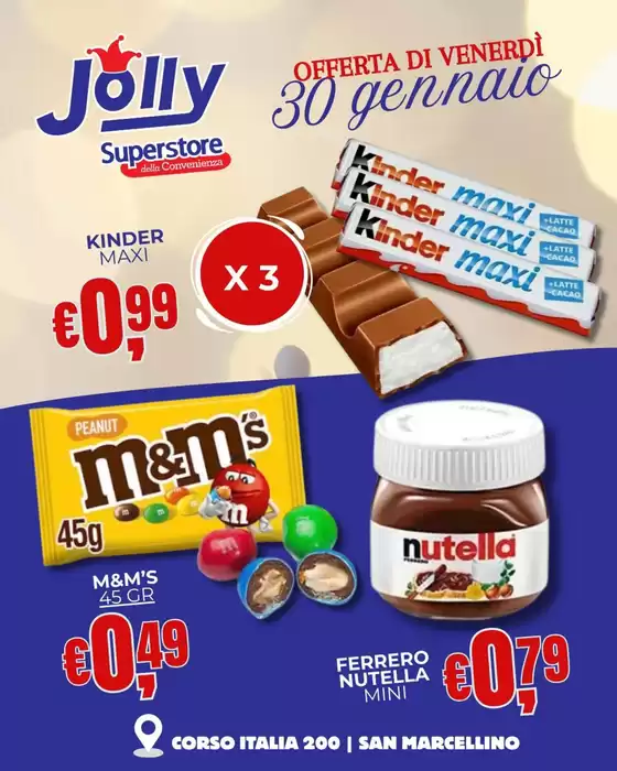 Volantino Jolly Market a Bianchi | Offerte | 2026-01-30T00:00:00.000Z - 2026-01-30T00:00:00.000Z