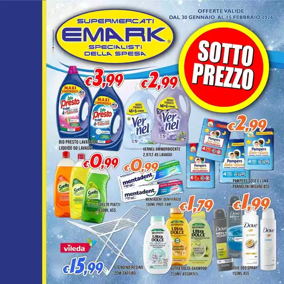 Volantino Supermercati Emark | Sottoprezzo | 2026-01-30T00:00:00.000Z - 2026-02-15T00:00:00.000Z