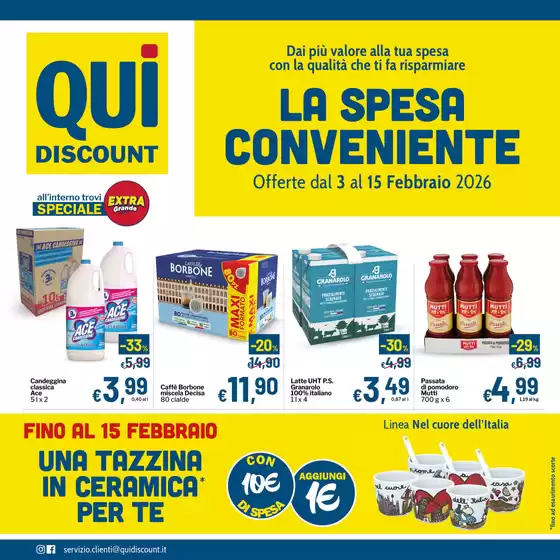 Volantino Qui Discount | La spesa conveniente | 2026-02-03T00:00:00.000Z - 2026-02-15T00:00:00.000Z