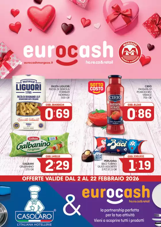 Volantino Eurocash Morgese a Lodi | Offerte valide dal 2 al 22 febbraio 2026 | 2026-02-02T00:00:00.000Z - 2026-02-22T00:00:00.000Z