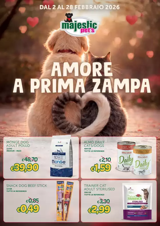 Volantino Majestic Pet's a Frosinone | Majestic Pet's | 2026-02-03T00:00:00.000Z - 2026-02-03T00:00:00.000Z