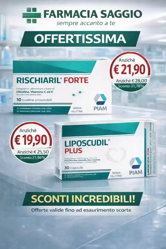 Volantino Farmacia Saggio a Follonica | Offerte valdie fino ad esaurimento scorte | 2026-02-03T00:00:00.000Z - 2026-02-15T00:00:00.000Z