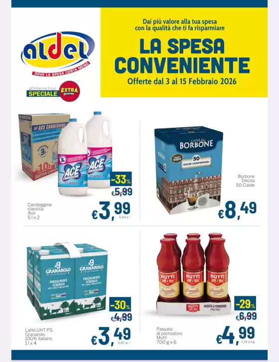 Volantino Aldel Discount a Jesi | La spesa conveniente | 2026-02-03T00:00:00.000Z - 2026-02-15T00:00:00.000Z