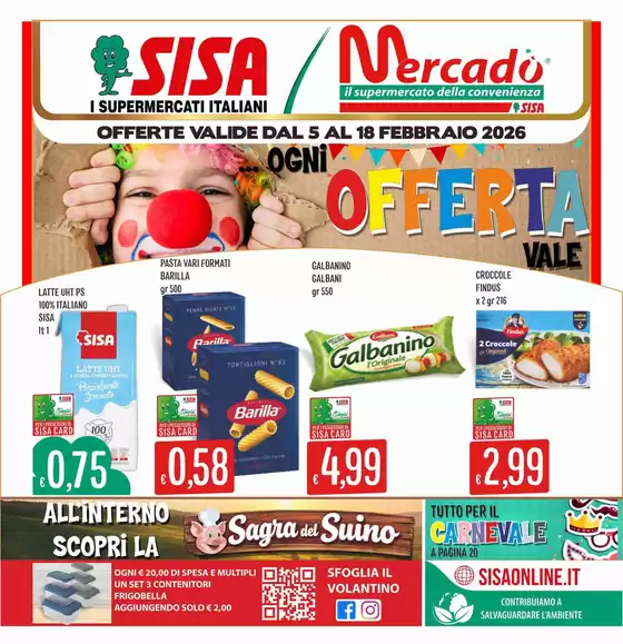 Volantino Mercadò a Torre Pellice | Ogni offerta | 2026-02-05T00:00:00.000Z - 2026-02-18T00:00:00.000Z