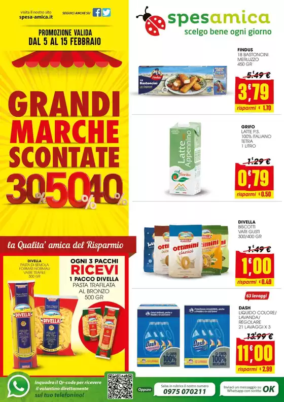 Volantino Spesamica a Lavinio | Grandi marche scontate  | 2026-02-05T00:00:00.000Z - 2026-02-15T00:00:00.000Z