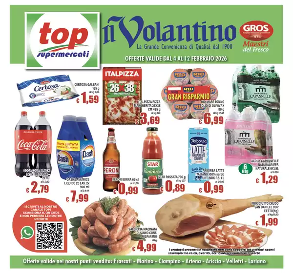 Volantino Top Supermercati a Castagnaro | Il volantino | 2026-02-04T00:00:00.000Z - 2026-02-12T00:00:00.000Z