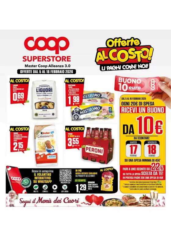 Volantino Superstore Coop a Acri | Offerte al costo! | 2026-02-05T00:00:00.000Z - 2026-02-16T00:00:00.000Z